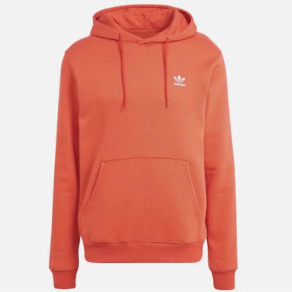 Adidas Men's Trefoil Essentials Hoodie Preloved Red/orange S